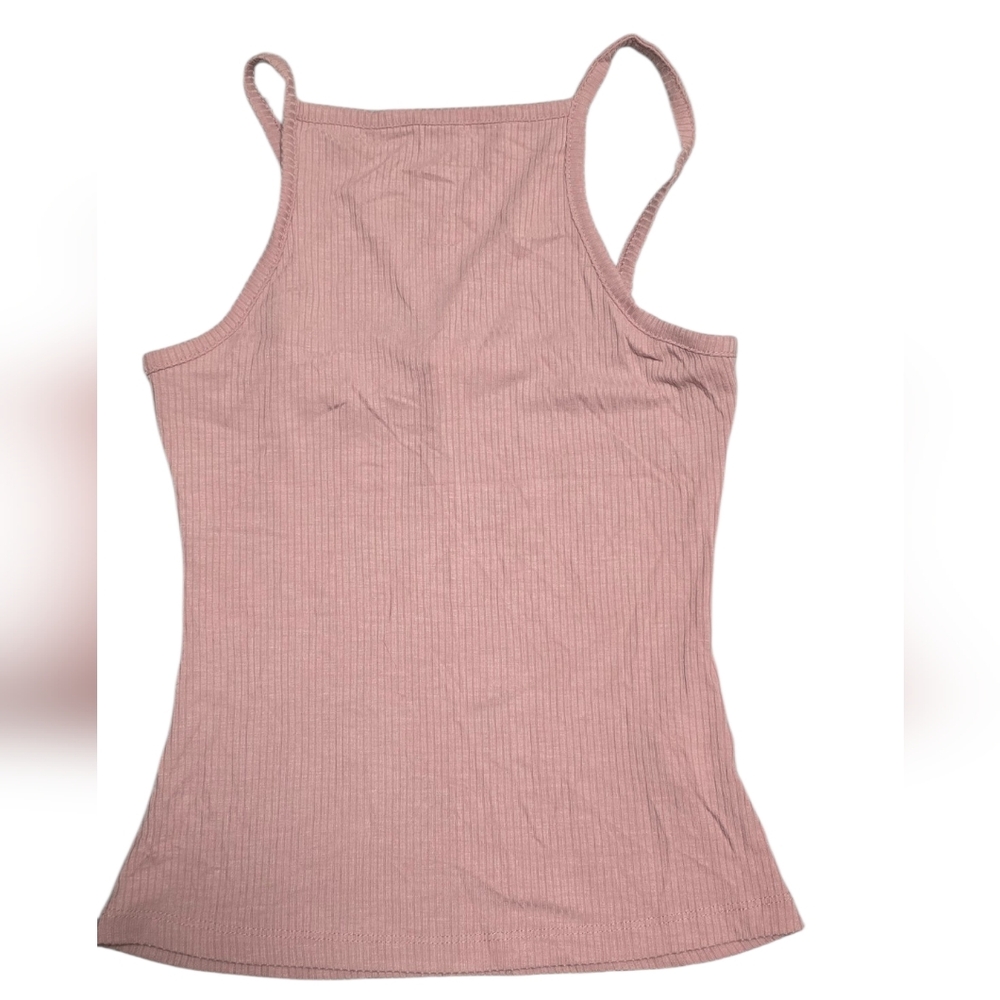 Urban Heritage Dusty Pink Ribbed Tank Top